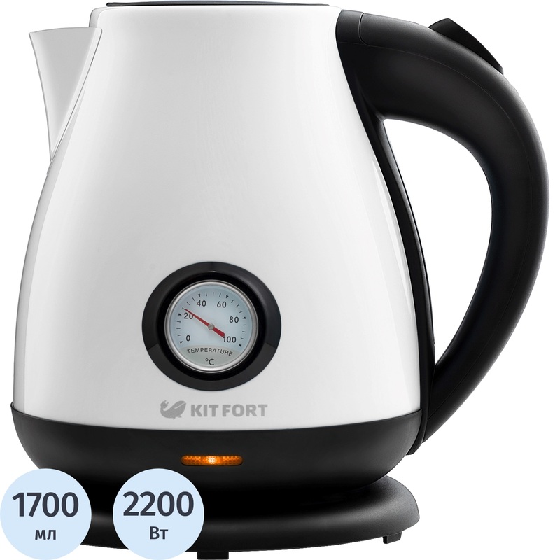 Изображение товара Чайник электрический Kitfort КТ-642-3 белый Изображение товара Чайник электрический Kitfort КТ-642-3 белый