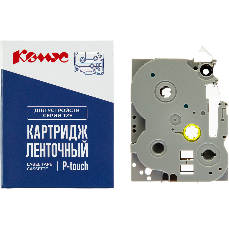 Изображение товара Картридж Комус TZE-122 для принтера этикеток Brother 9 мм