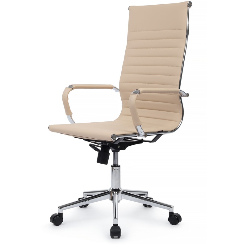 Изображение товара Кресло для руководителей RV Design Hugo бежевое из экокожи с механизмом Top Gun