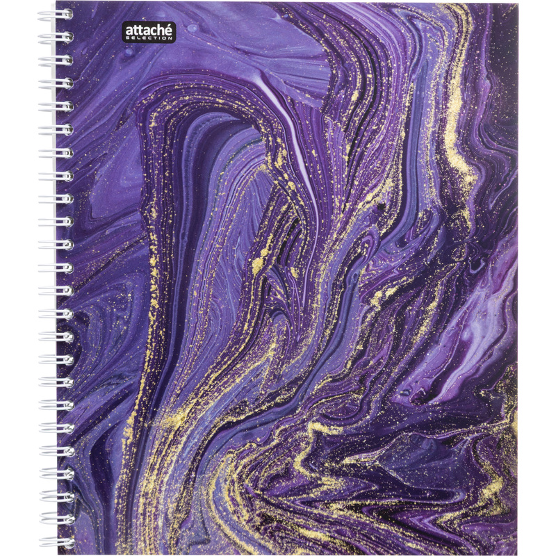 Изображение товара Бизнес-тетрадь Attache Selection Fluid А5 96 листов фиолетовая в клетку спираль