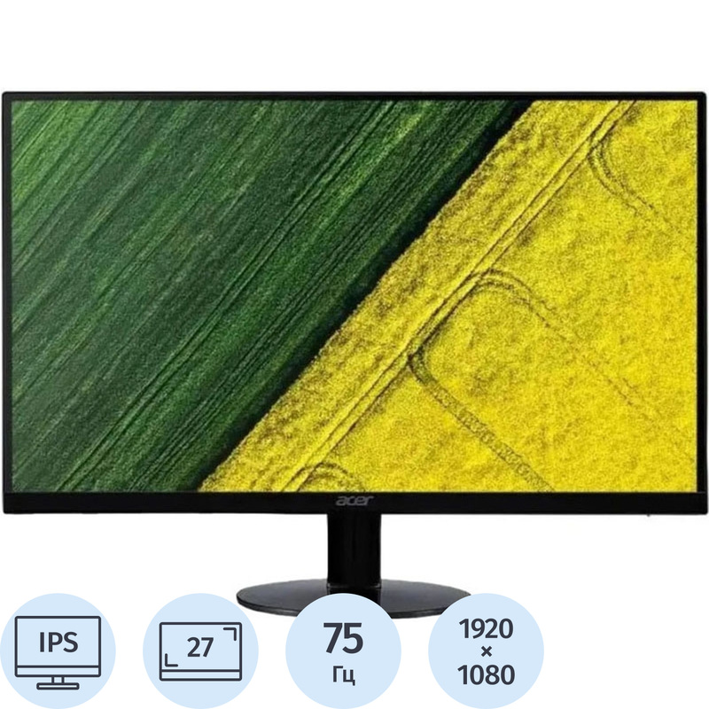 Изображение товара Монитор 27 Acer SA270Bbmipux черный - IPS Full HD 75 Гц с AMD FreeSync