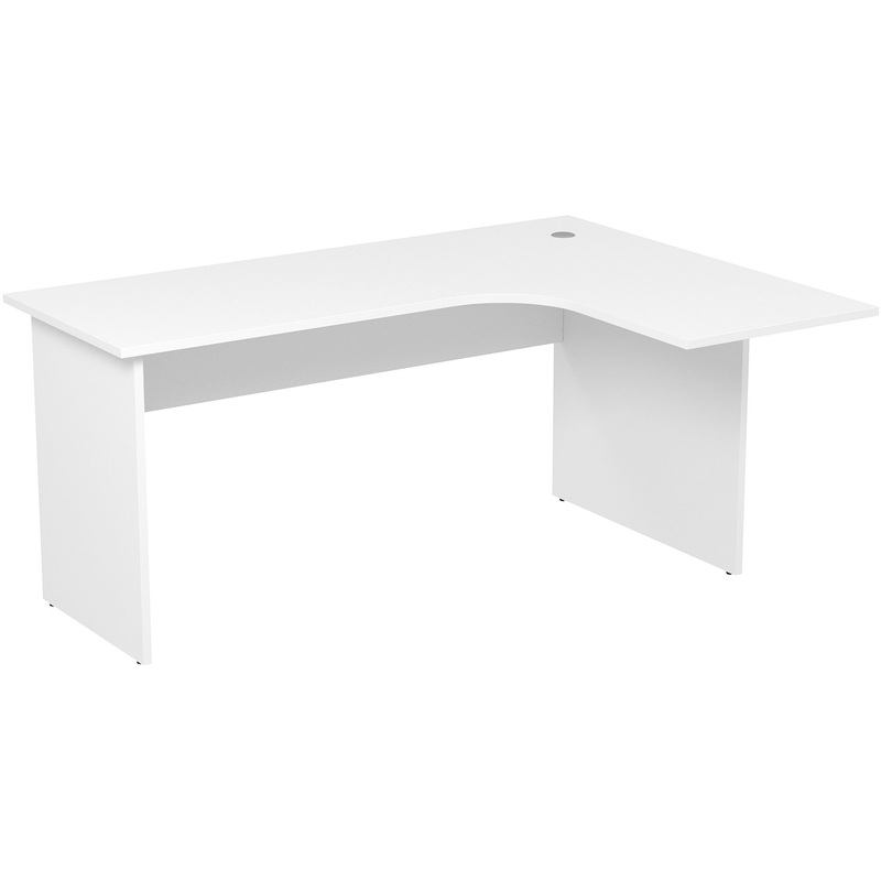 Изображение товара Криволинейный правый стол белого цвета 1600х1200х750 мм