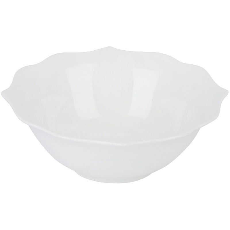 Изображение товара Фарфоровый салатник Nouvelle Home Belle 24 см 1400 мл белый 2 шт в упаковке