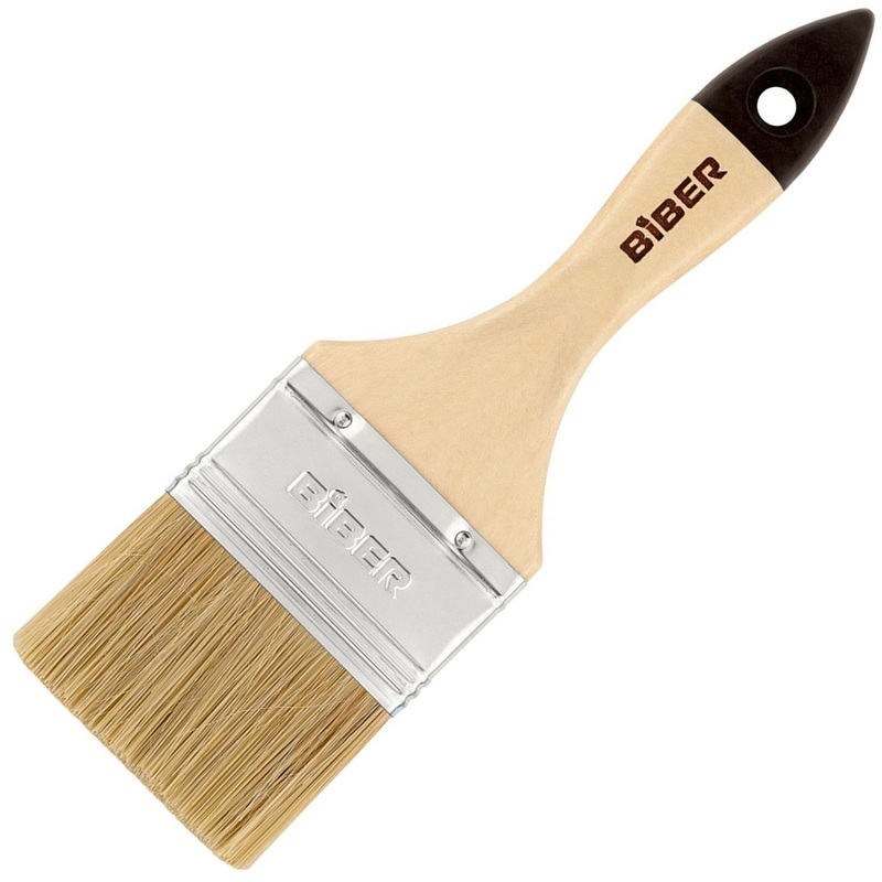 Изображение товара Кисть малярная плоская Бибер Стандарт 31125 - натуральная щетина 63 мм Изображение товара Кисть малярная плоская Бибер Стандарт 31125 - натуральная щетина 63 мм
