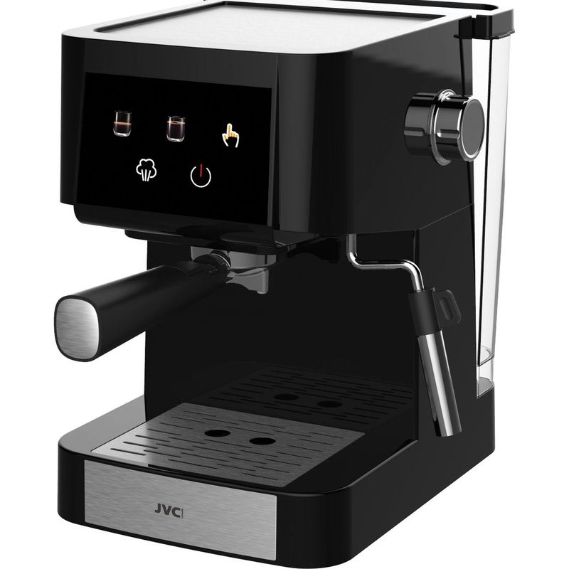 Изображение товара Кофеварка рожковая JVC JK-CF40 чёрная с функцией капучино и подогревом чашек