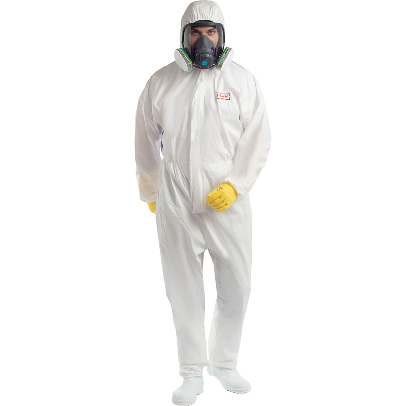 Изображение товара Одноразовый защитный комбинезон Комус Проф МС55 белый XXXL влагостойкий