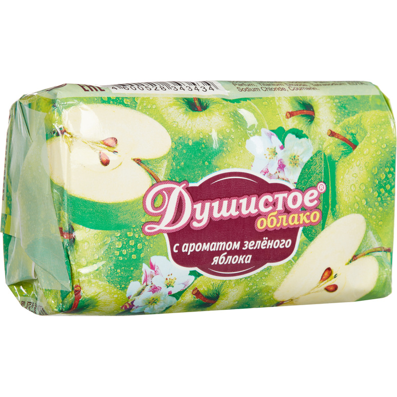 Изображение товара Мыло туалетное Душистое облако Зелёное яблоко 90 г