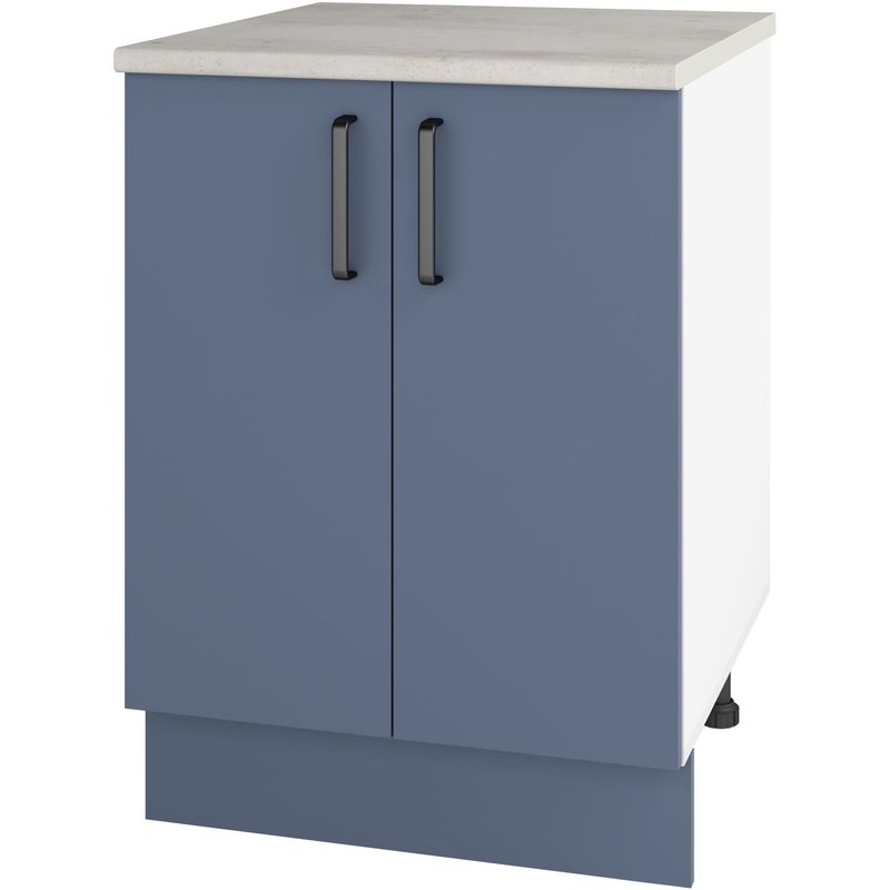 Изображение товара Кухонный шкаф Комфорт 2 911671 бело-дымчато-голубой 600х600х852 мм