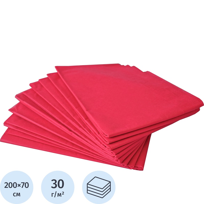 Изображение товара Одноразовая простыня Чистовье 200x70 см розовая, 10 штук