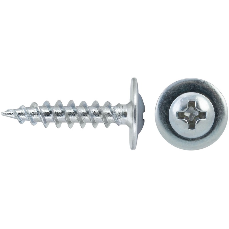 Изображение товара Саморезы по металлу и гипсокартону с полусферической головкой Zitar 4.2х16 мм с прессшайбой со сверлом (1400 штук в упаковке, 143152)