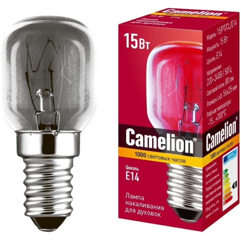 Изображение товара Лампа накаливания Camelion 15 Вт E14 T25 2700 К 105 Лм (12979)