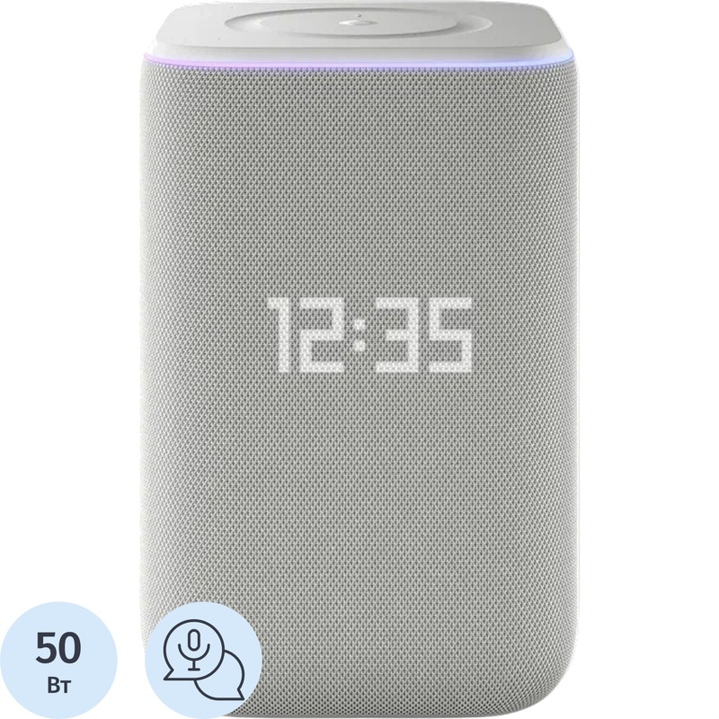 Изображение товара Умная колонка Яндекс Станция 3 серый с голосовым помощником Алисой и высоким качеством звука