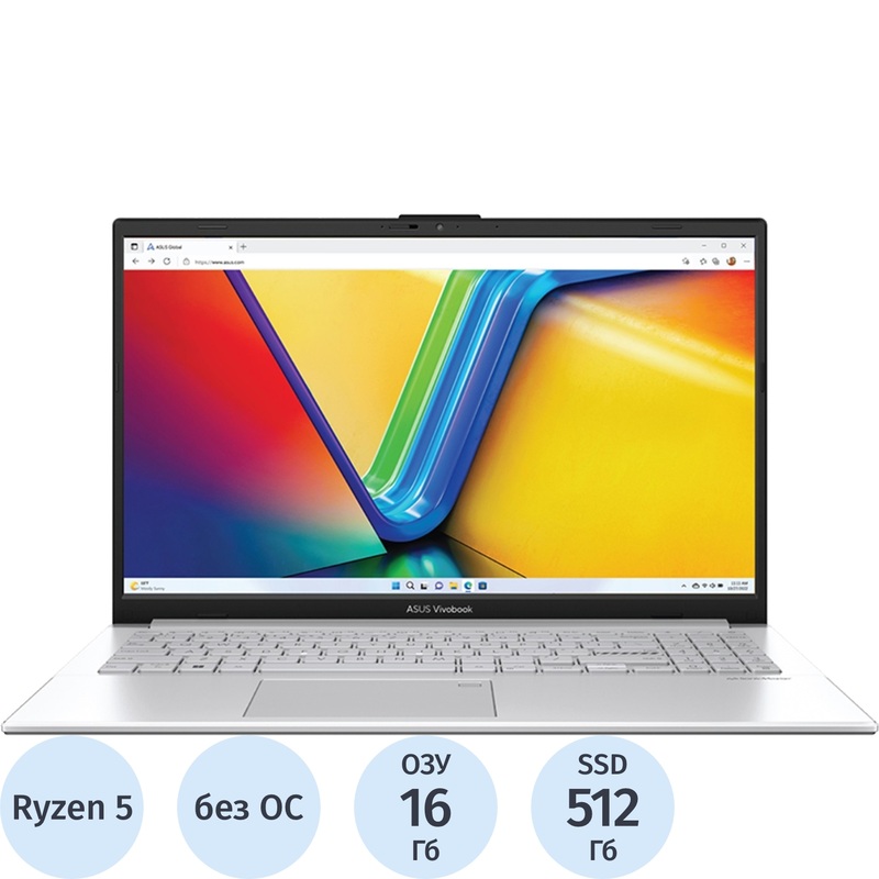 Изображение товара Ноутбук Asus Vivobook 15 E1504FA-BQ1929 с процессором Ryzen 5 и 16 ГБ ОЗУ