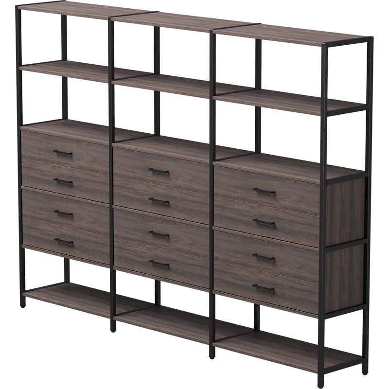 Изображение товара Стеллаж для документов EVO 254ST10DK9005 дуб пасадена/чёрный