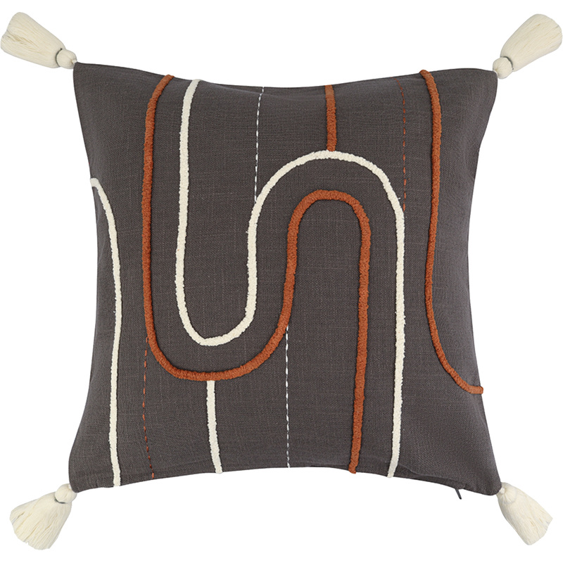 Изображение товара Наволочка Tkano Linear path 45x45 см хлопок 225 г/кв.м разноцветная