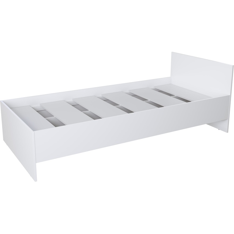 Изображение товара Кровать односпальная Север (белый шагрень, 2040х940х700 мм)