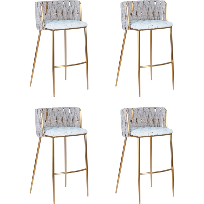 Изображение товара Барный стул DOBRIN EMMA GOLD с мягким сиденьем и золотым каркасом