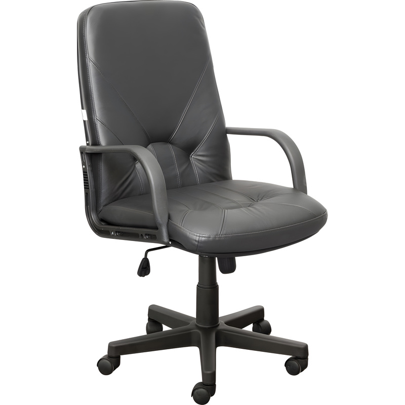 Изображение товара Офисное кресло руководителя Комо Менеджер/ПЛ натуральная кожа черное