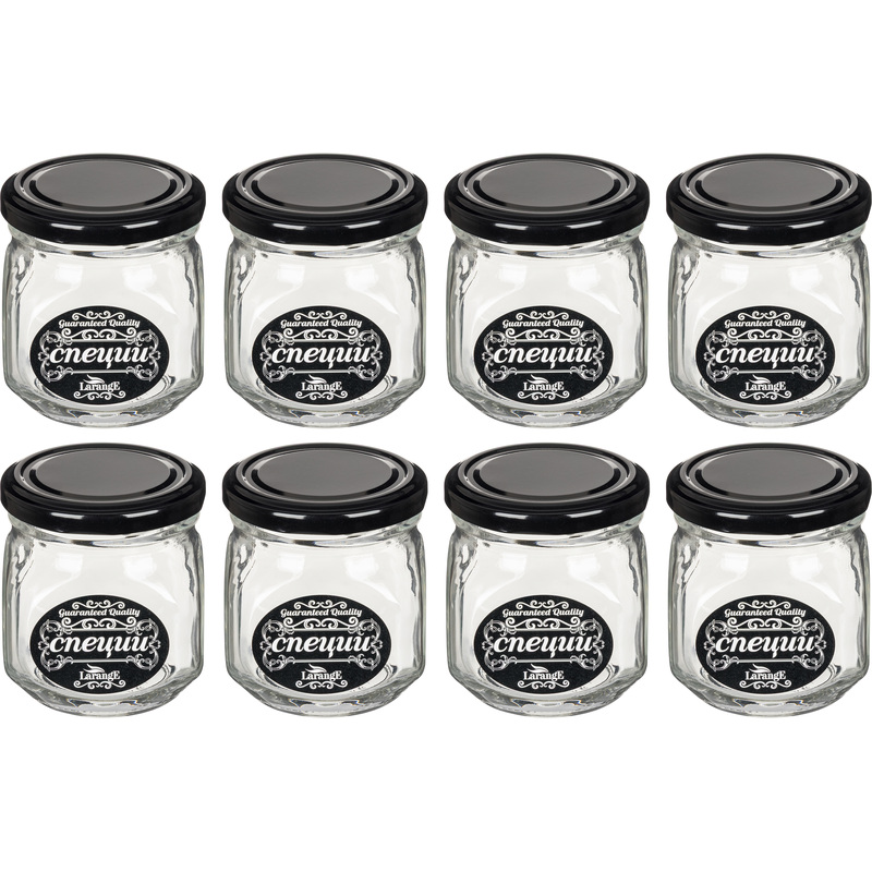 Изображение товара Банка для хранения Квестор стеклянная 200 мл (8 штук в упаковке)