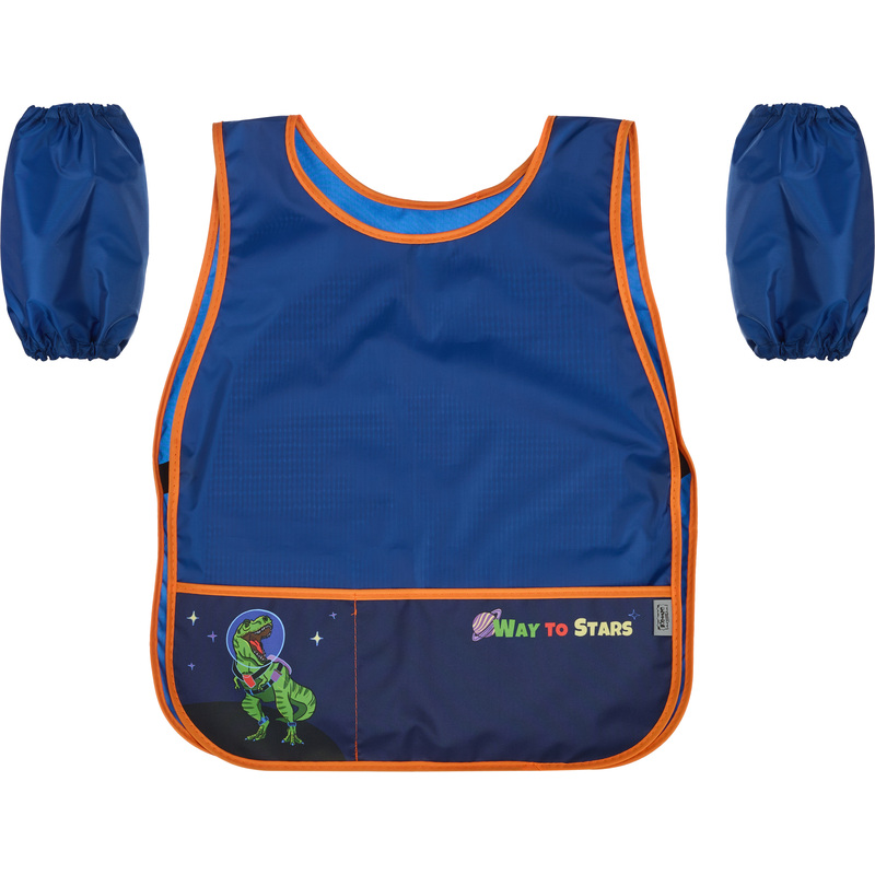 Изображение товара Фартук для труда Комус Класс Cosmorex с нарукавниками синего цвета