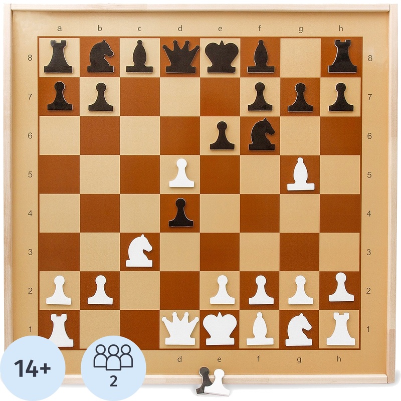 Изображение товара Демонстрационные магнитные шахматы настенные для обучения и развлечений