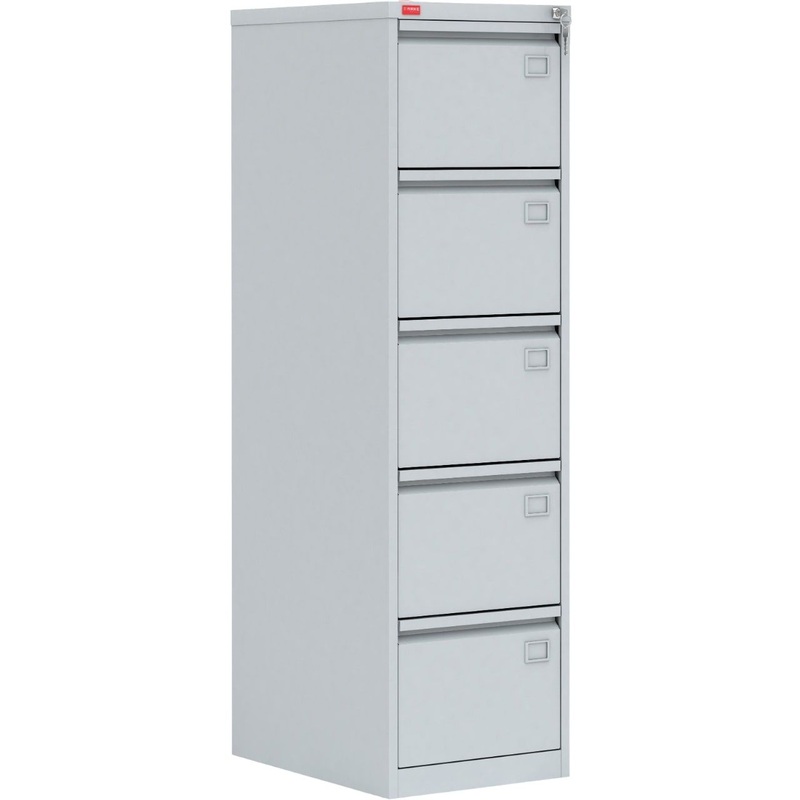 Изображение товара Картотека КР-5 металлическая сборно-разборная с 5 ящиками серого цвета