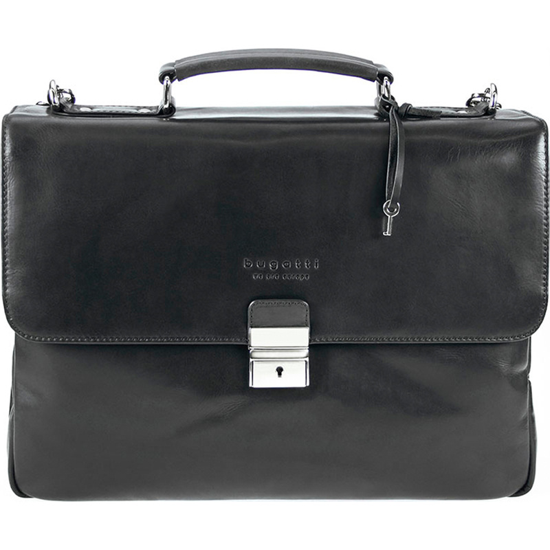 Изображение товара Портфель Bugatti Romano черный из натуральной кожи