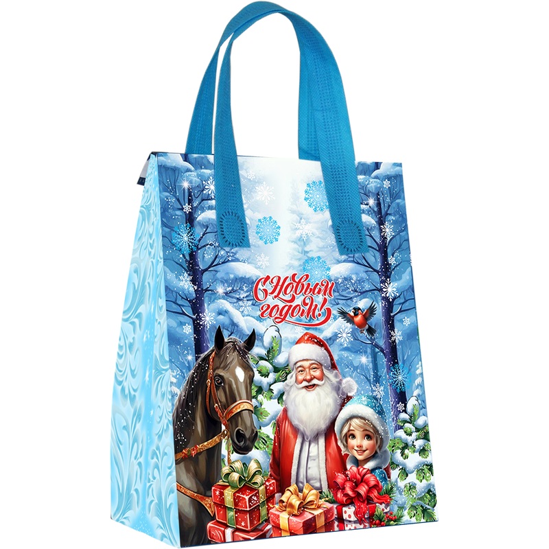 Изображение товара Новогодний сладкий подарок Азбука Праздника На лесной опушке 1000 г Упаковка сумка
