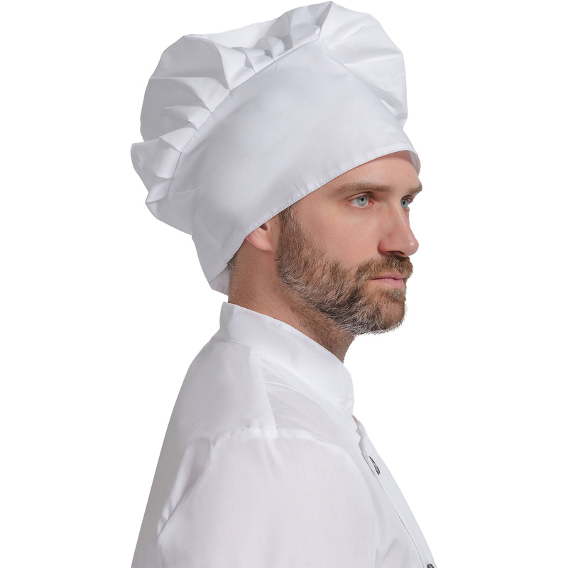 Изображение товара Колпак поварской белый универсального размера для пищевого производства