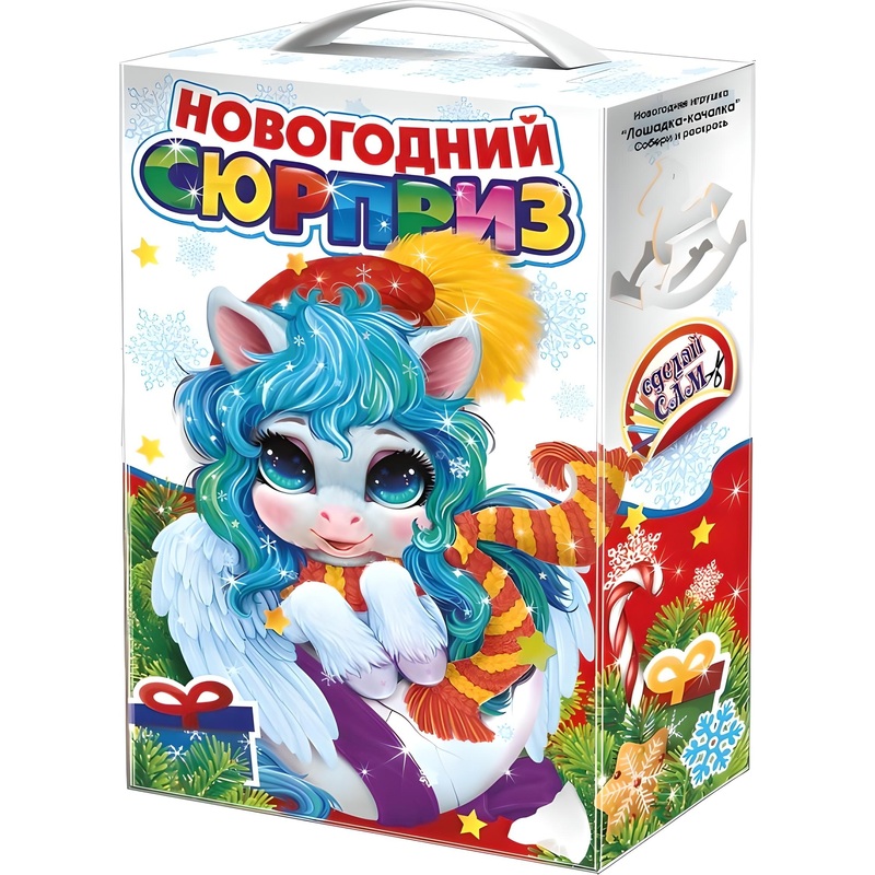 Изображение товара Новогодний сладкий подарок Азбука Праздника 700 г с мягкой игрушкой и конфетами