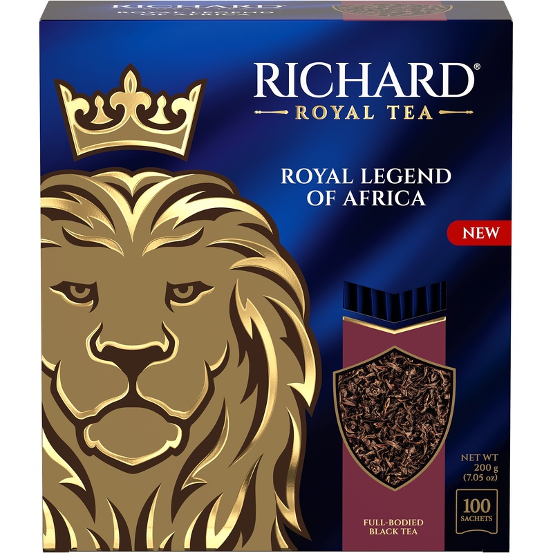 Изображение товара Чай черный Richard Royal Legend of Africa 100 сашет - насыщенный аромат и классический вкус