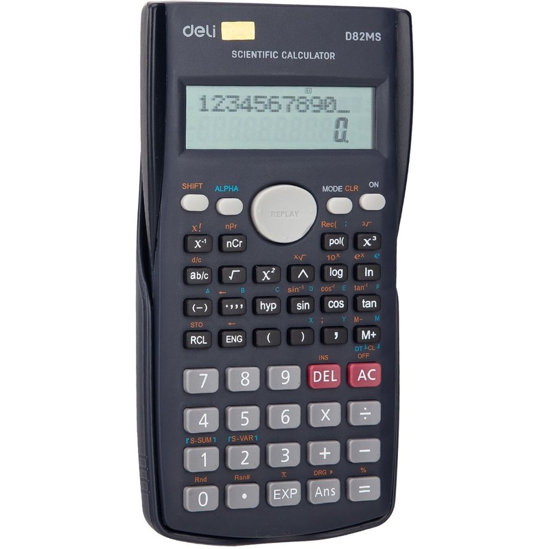 Изображение товара Калькулятор научный Deli ED82MS 10+2-разрядный 240 функций 158х85х22 мм (подходит для ЕГЭ)