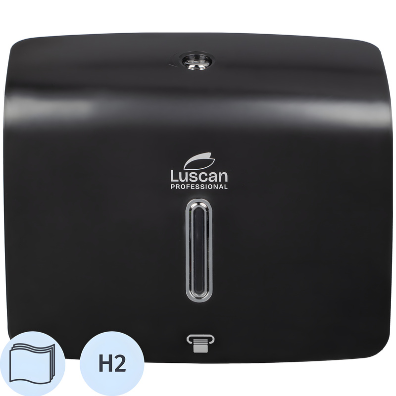 Изображение товара Диспенсер для полотенец Luscan Professional Etalon черный настенный пластиковый