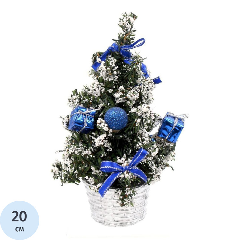 Изображение товара Искусственная новогодняя ёлка настольная 20 см с украшениями Remeco Collection
