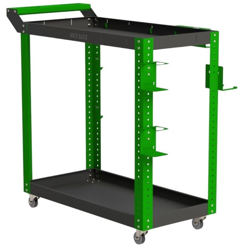 Изображение товара Тележка инструментальная Metalex (серый/зелёный, 700х400х800 мм)