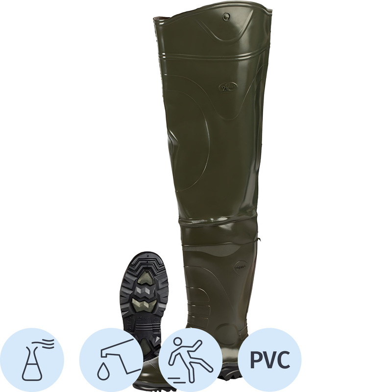 Изображение товара Рабочие рыбацкие сапоги мужские 162 из ПВХ, оливковые, размер 46