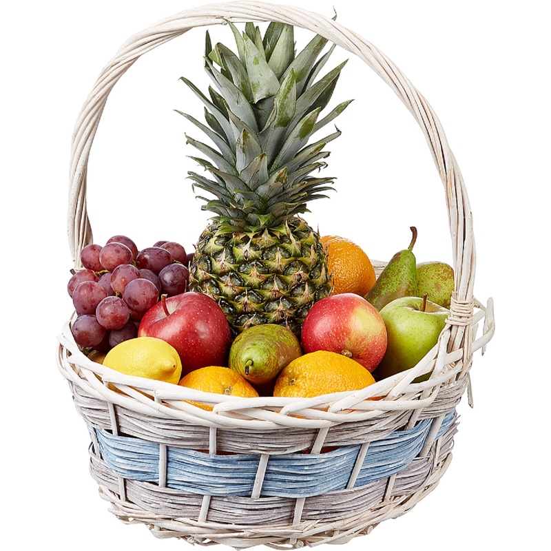 Изображение товара Подарочная фруктовая корзина Фруктовый микс №1 5.2 кг с свежими фруктами