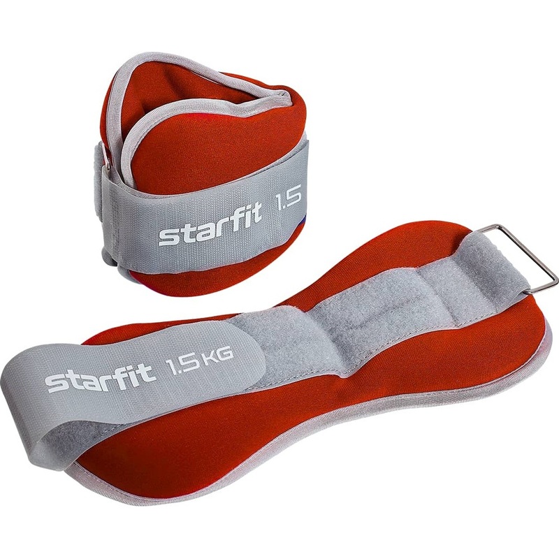 Изображение товара Утяжелитель Starfit WT-502 красный/серый (2 шт по 1.5 кг)