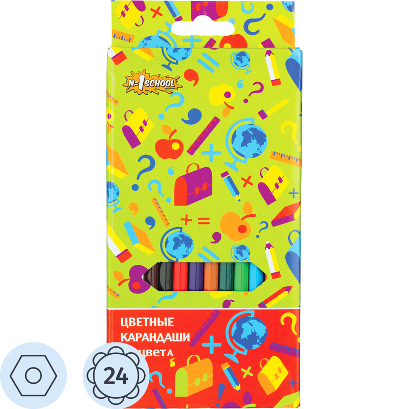 Изображение товара Карандаши цветные Выбор есть Отличник 24 карандаша шестигранные 24 цвета