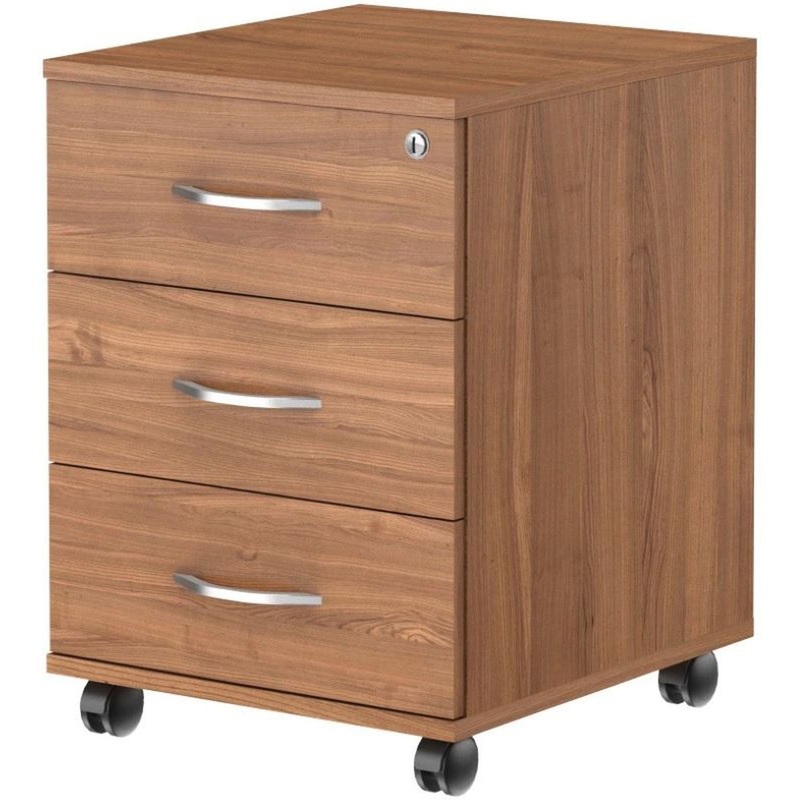 Изображение товара Тумба подкатная Imago с замком орех французский 3 ящика