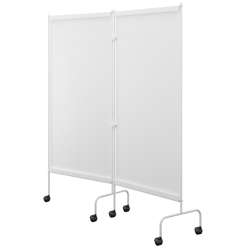 Изображение товара Медицинская двухсекционная ширма ШМ/МСК-2302 белая 1600х1720 мм