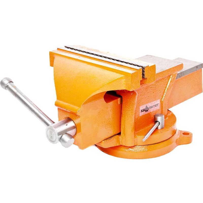 Изображение товара Слесарные тиски Квалитет 200 мм ТС-200 надежное закрепление для мастерских