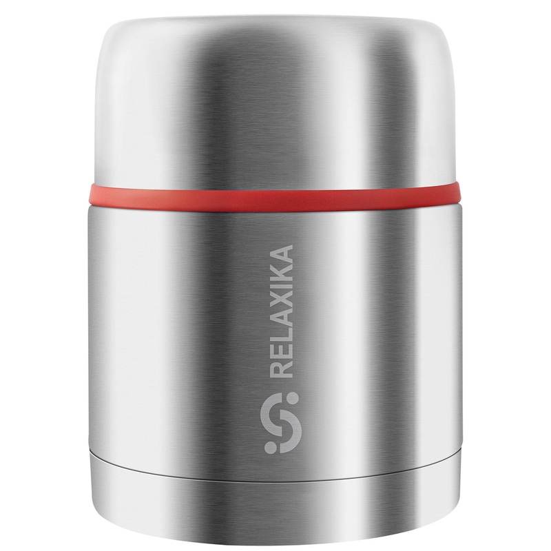 Изображение товара Термос Relaxika 500 мл серый с чехлом для еды и напитков