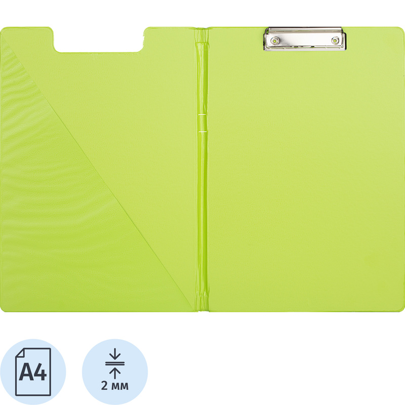 Изображение товара Папка-планшет с зажимом Attache Bright colours А4 салатовая крышка