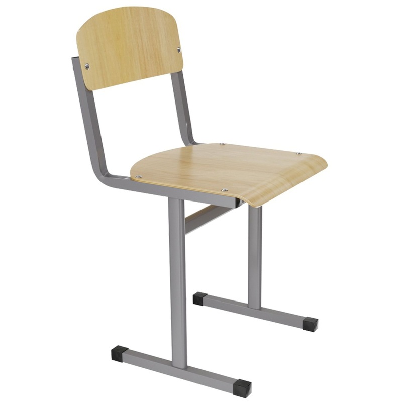 Изображение товара Стул ученический Оптима (натуральный/серый, рост 6)