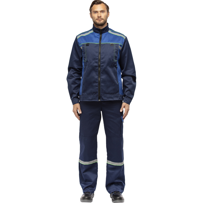 Изображение товара Рабочий летний мужской костюм л26-КПК с отражающими полосами из смесовой ткани 48-50 размер