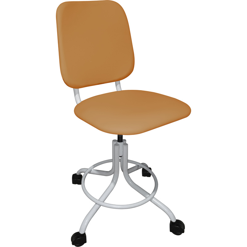 Изображение товара Кресло медицинское винтовое М101 бежевый/белый (искусственная кожа)