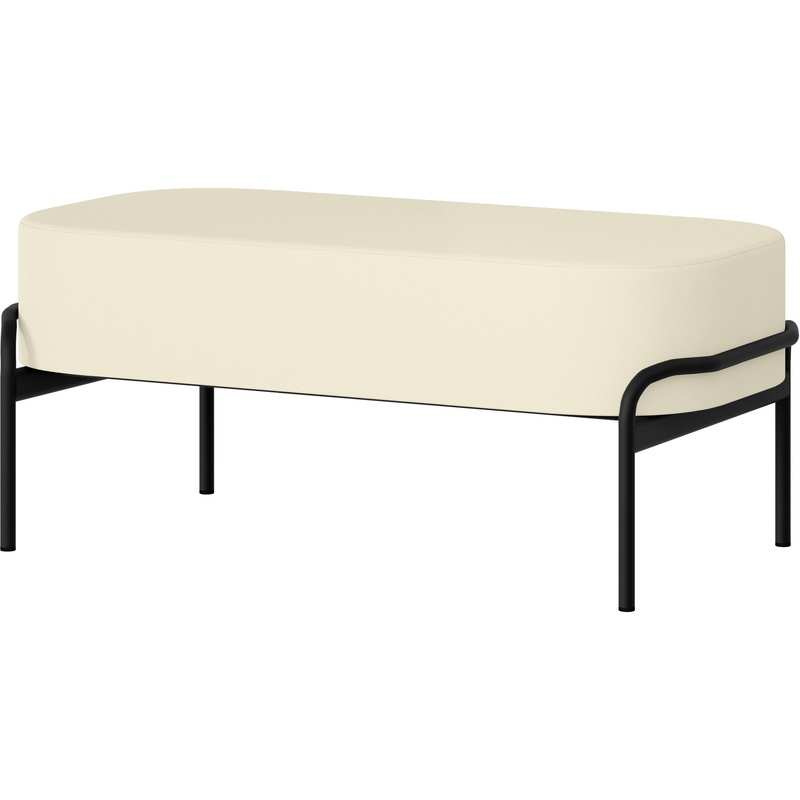 Изображение товара Модуль дивана прямой Клауд БМ13-02 двухместный белый из искусственной кожи