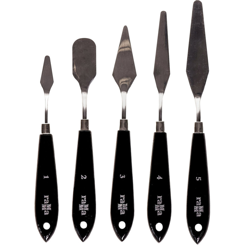 Изображение товара Набор мастихинов Гамма 5 штук для художественных работ масляными и акриловыми красками