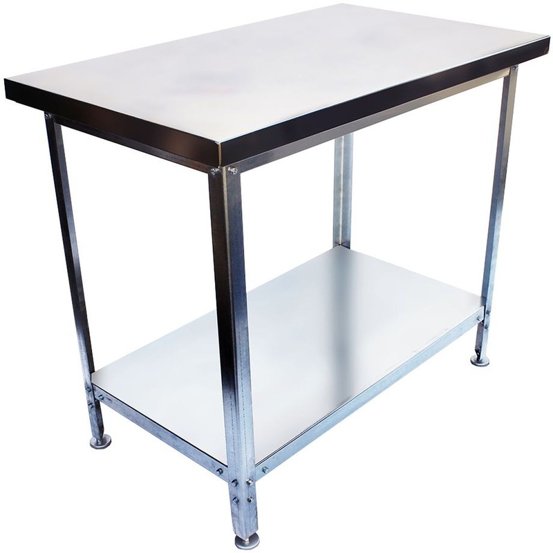 Изображение товара Стол производственный универсальный 700х1000х870 мм из нержавеющей стали